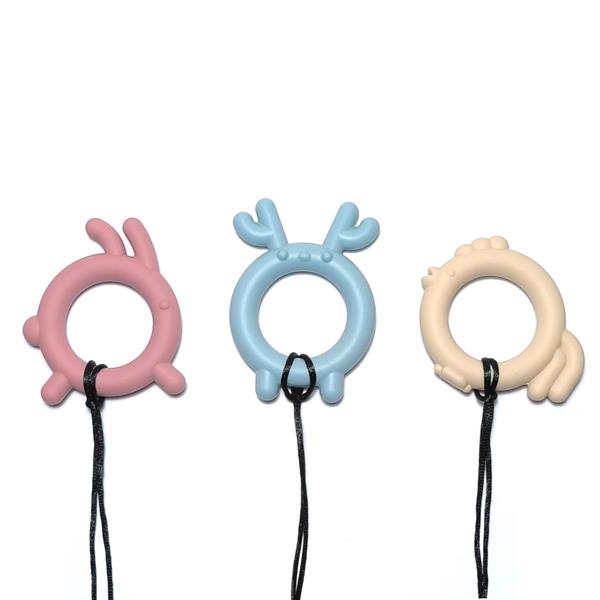 Silicone Animal Donut Sensory Chew Necklace