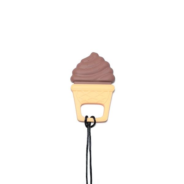 Ice Cream Soft Silicone Teether Pendant Sensory Chew Necklace