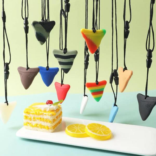 Silicone Shark Tooth Sensory Chew Necklace
