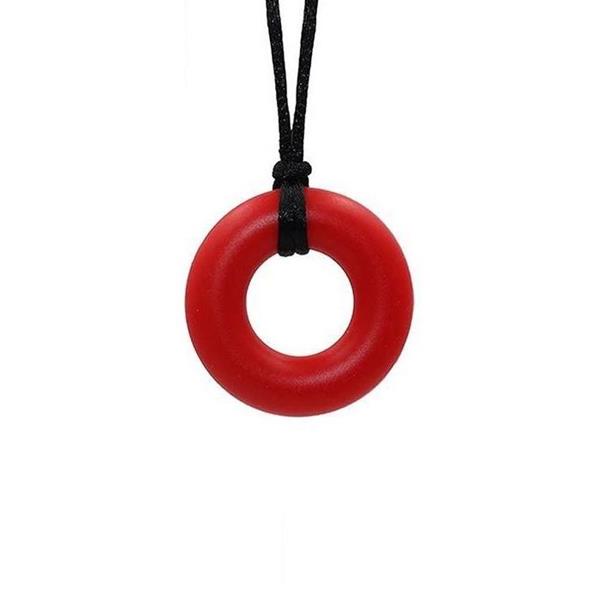 Silicone Geometric Donut Ring Sensory Chew Necklace