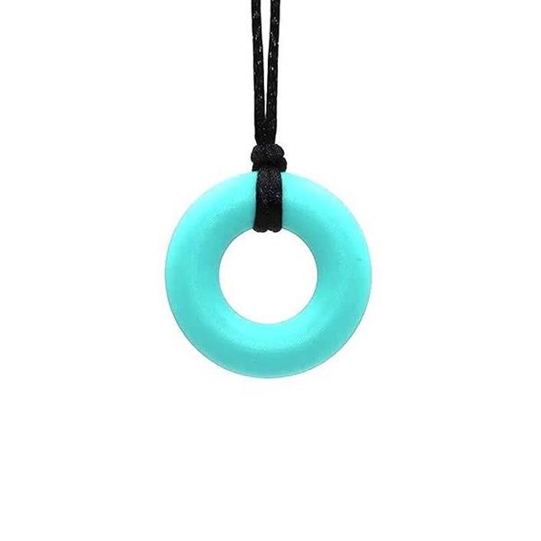 Silicone Geometric Donut Ring Sensory Chew Necklace