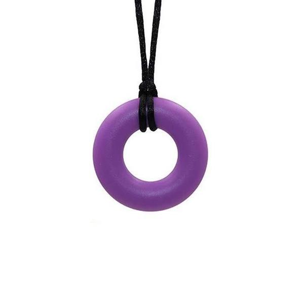 Silicone Geometric Donut Ring Sensory Chew Necklace