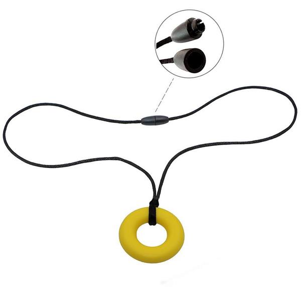 Silicone Geometric Donut Ring Sensory Chew Necklace