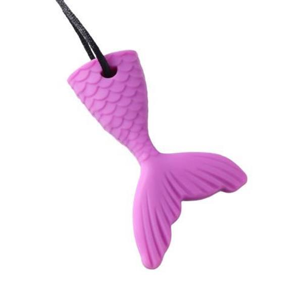 Silicone Mermaid Tail Sensory Chew Necklace
