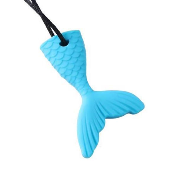 Silicone Mermaid Tail Sensory Chew Necklace