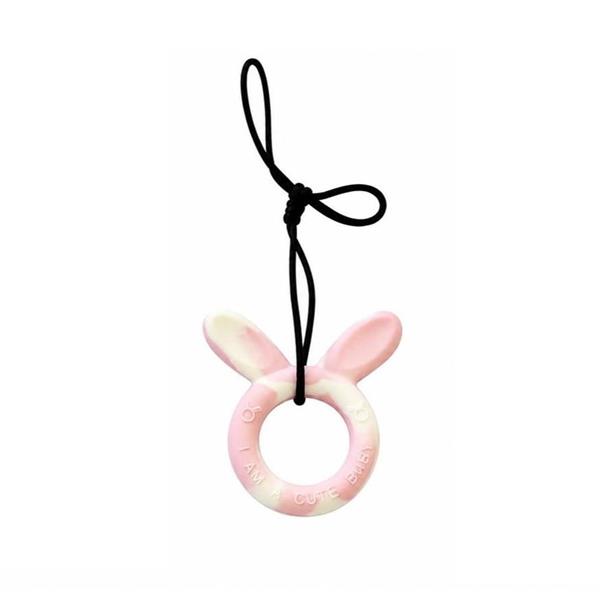 Silicone Bunny Ears Donut Sensory Chew Necklace
