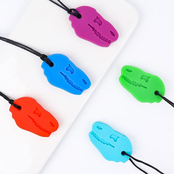 Silicone Dinosaur Sensory Chew Necklace for Kids