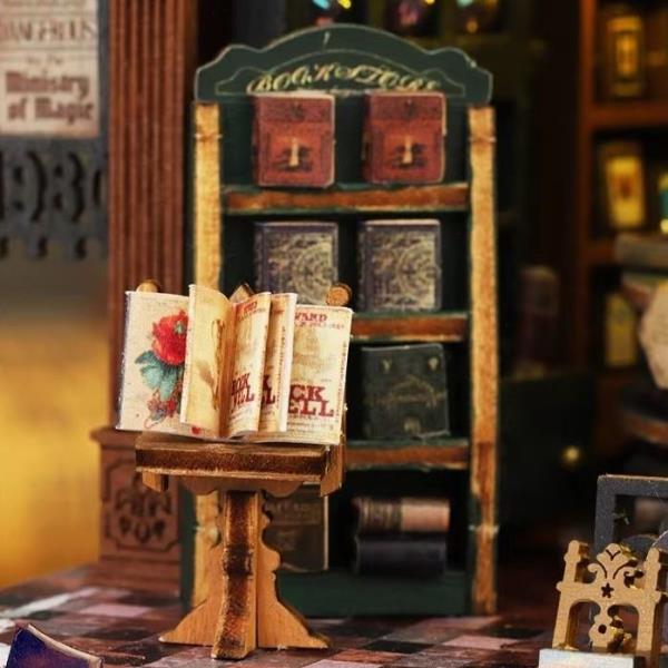 DIY Twilight Book Mall LED Handmade Miniature Dollhouse