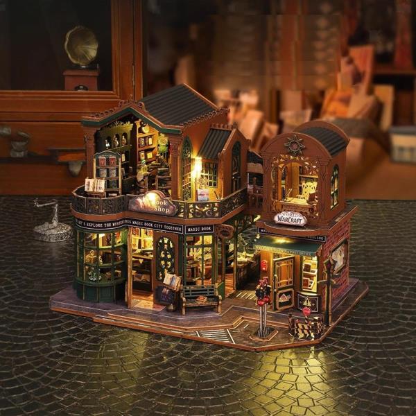 DIY Twilight Book Mall LED Handmade Miniature Dollhouse