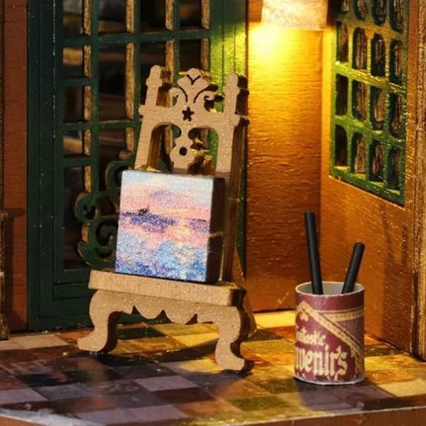 DIY Twilight Book Mall LED Handmade Miniature Dollhouse