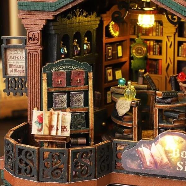 DIY Twilight Book Mall LED Handmade Miniature Dollhouse