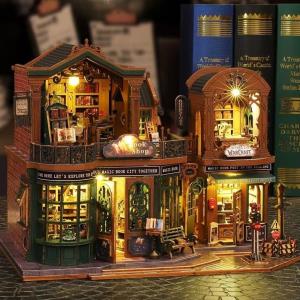 DIY Twilight Book Mall LED Handmade Miniature Dollhouse