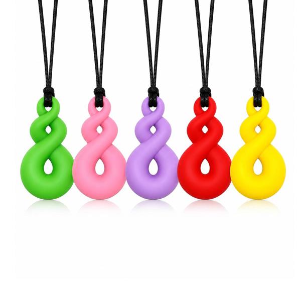 Silicone Infinity Twist Loop Sensory Chew Necklace