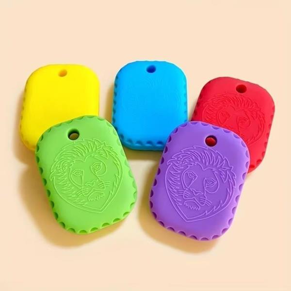 Silicone Lion Dog Tag Sensory Chew Necklace