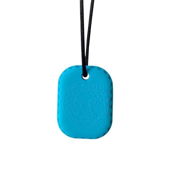 Silicone Lion Dog Tag Sensory Chew Necklace