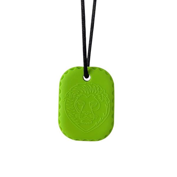 Silicone Lion Dog Tag Sensory Chew Necklace