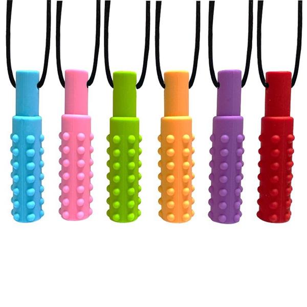 Textured Tube Silicone Sensory Chew Necklace