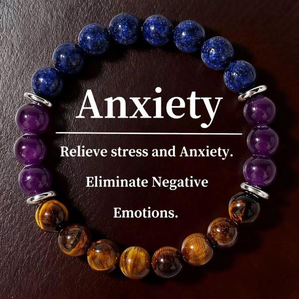 Natural Gemstone Beaded Bracelet Amethyst Lapis Lazuli Tiger Eye