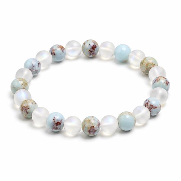 Moonstone Opalite Beaded Bracelet New Beginnings Style