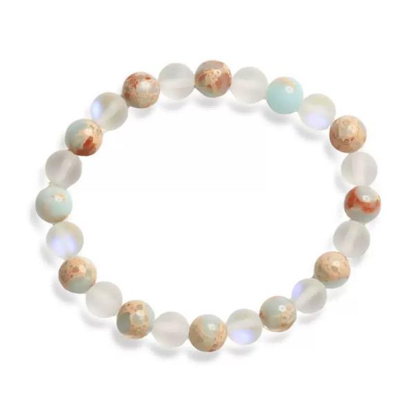 Moonstone Opalite Beaded Bracelet New Beginnings Style