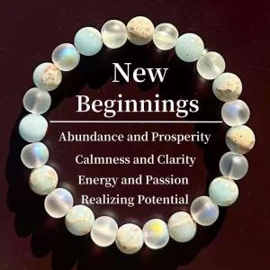 Moonstone Opalite Beaded Bracelet New Beginnings Style