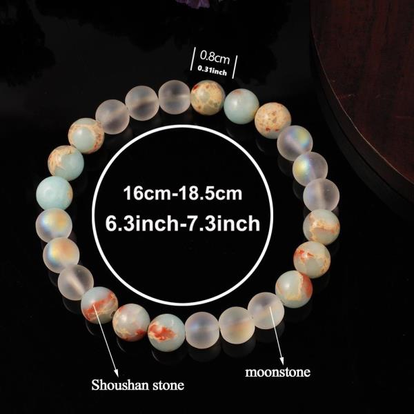 Moonstone Opalite Beaded Bracelet New Beginnings Style