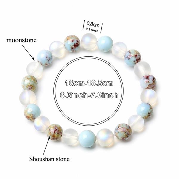 Moonstone Opalite Beaded Bracelet New Beginnings Style