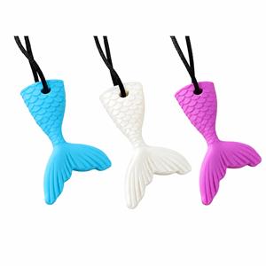 Silicone Mermaid Tail Sensory Chew Necklace