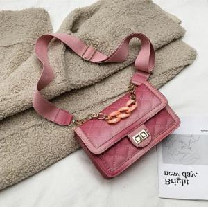 Vintage Faux Leather Grid Crossbody Handbag 