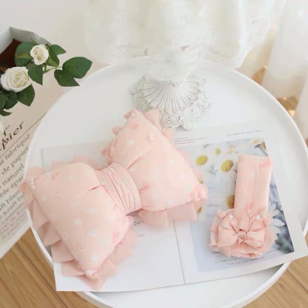 Mermaid Bow Lace Car Head Cushion