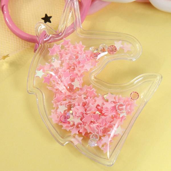 Rainbow Unicorn Quicksand Keyring
