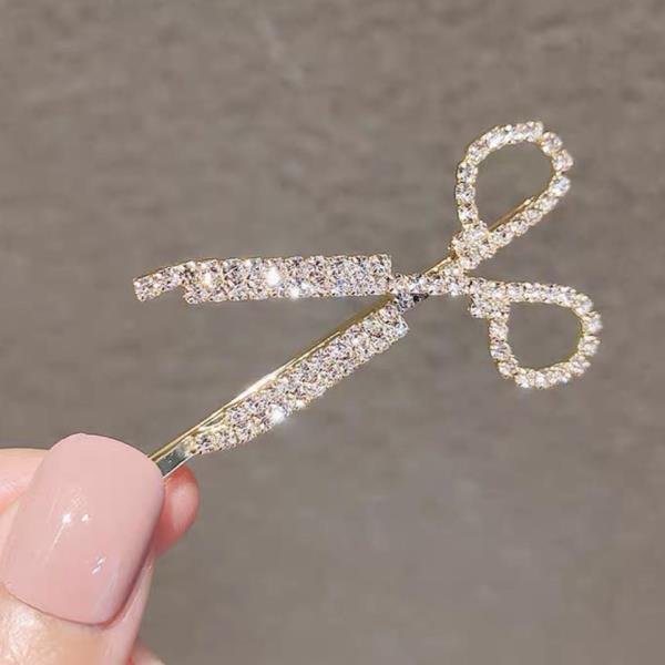 Shimmering Scissor Shaped Hair Pin