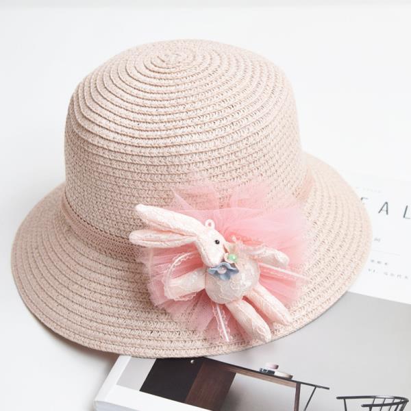 Pink Flower Kids Sun Hat
