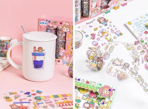Cartoon Scrapbook Decorating Stickers Box