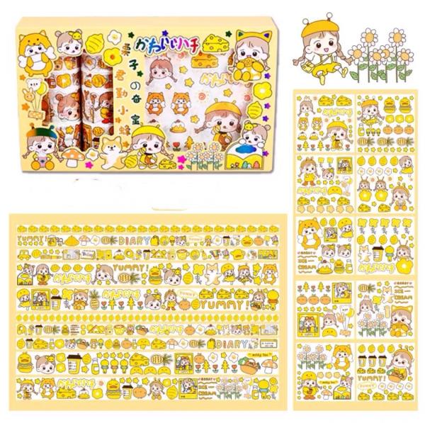 Cartoon Scrapbook Decorating Stickers Box
