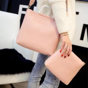 White Canvas Casual Shopping Bucket Bag