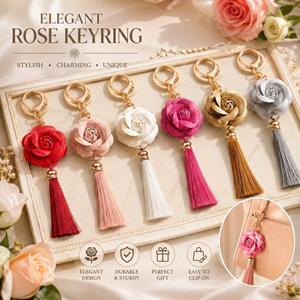 Woven Knit Flower Keyring Bag Decoration