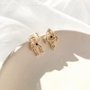 18K Platinum Sea Blue Burst Zircon Waterdrop Earrings