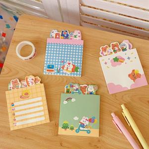 4 Packs Portable Gradient Color Memo Sticky Notes