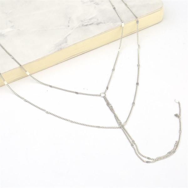 Gold Multi Layer Sequins Necklace 