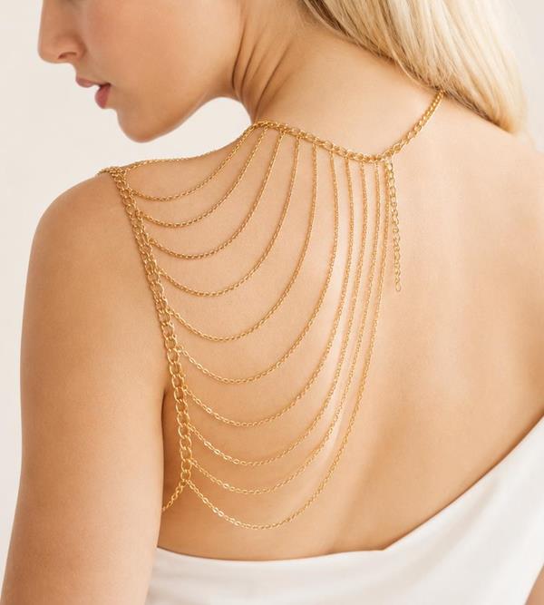 Multi Tassel Shoulder Shawl Chain