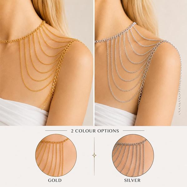 Multi Tassel Shoulder Shawl Chain