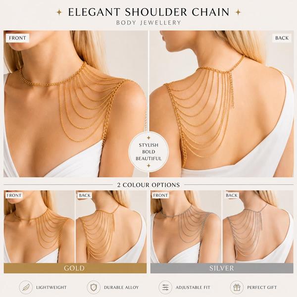 Multi Tassel Shoulder Shawl Chain