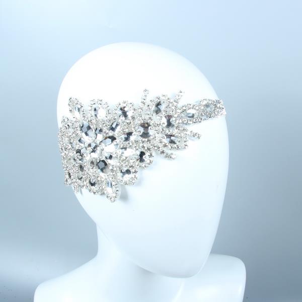Retro 1920s Full Crystal Flower Headband