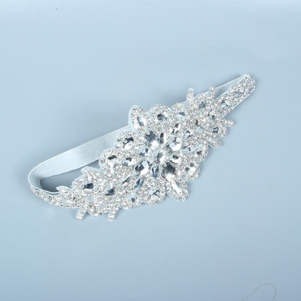 Retro 1920s Full Crystal Flower Headband