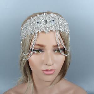 Bohemian Silver Moon Tassel Forehead Headband