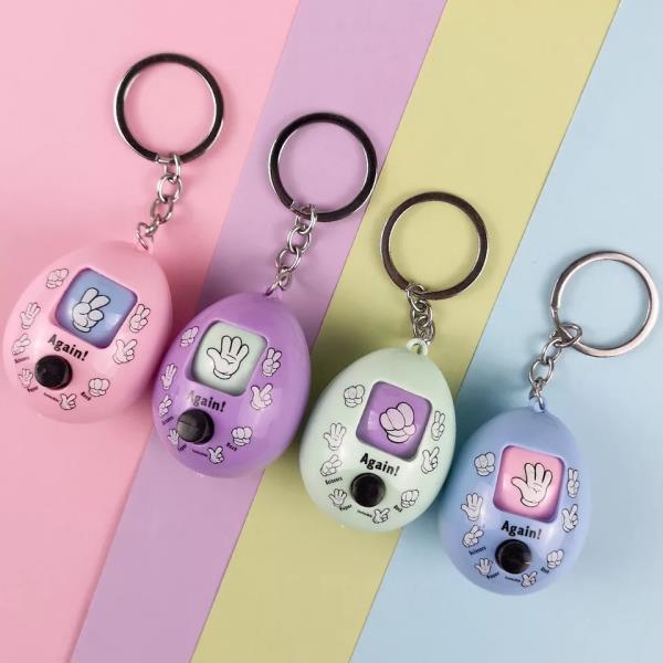 Funny Rock Scissor Paper Game Keyring