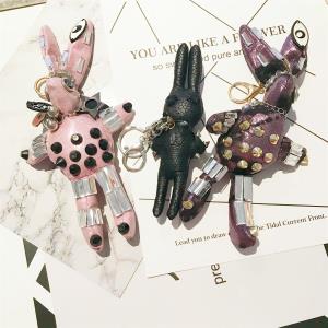 Cartoon Round Dog Chain Keyring