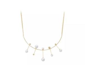 Retro Vintage Multi Layer White Faux Pearl Necklace