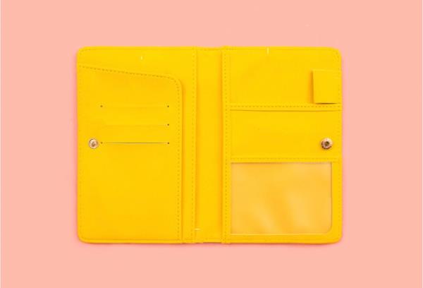 Cartoon Girl Passport Travel Purse